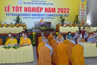 Trang trọng lễ tốt nghiệp năm 2022 các hệ đào tạo thuộc Học viện Phật giáo VN tại TP.HCM