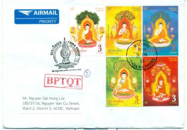 Bộ tem Vesak day 2023 (Lễ Phật Đản) của Thái Lan