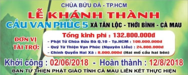 Chùa Bửu Đà chuẩn bị khánh thành cầu Vạn Phúc 5 ngày 12/08/2018