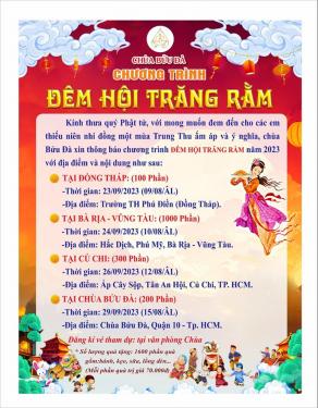 Chùa Bửu Đà: Kế hoạch chương trình Trung thu 2023