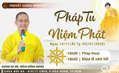 Kính mời quý Phật tử về thính pháp và tham dự Lễ Sám Hối ngày 14/11al.
