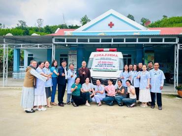CHÙA BỬU ĐÀ: LỄ BÀN GIAO XE CỨU THƯƠNG 0Đ ĐẾN TRẠM Y TẾ XÃ PHÚ MỠ - DAKLAK (PHÚ YÊN CŨ)