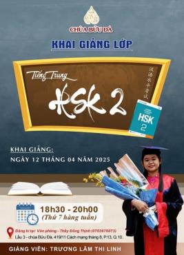 Thông báo khai giảng: Lớp tiếng Trung HSK2