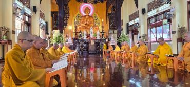 Chư Tăng chùa Bửu Đà cử hành lễ Bố-tát định kỳ