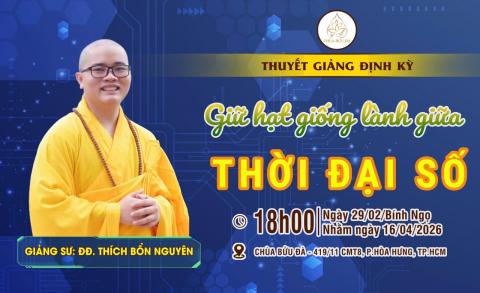 Kính mời quý Phật tử về tham dự Khoá lễ Thí thực chư Hương linh định kỳ hàng tháng, Thính pháp & Sám Hối tối 29/02/Bính Ngọ