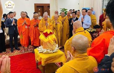 Xá lợi Đức Phật - Bảo vật quốc gia của Ấn Độ đã được cung nghinh về chùa Thanh Tâm - TP.HCM