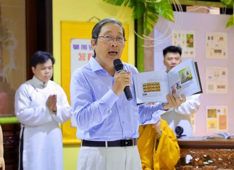 Chùa Bửu Đà: Khai mạc triển lãm tem hoa sen nhân mùa Phật Đản 2026