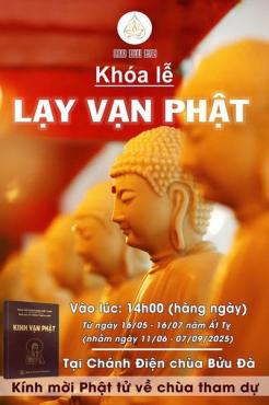 Thông báo: Khóa Lễ Lạy Vạn Phật