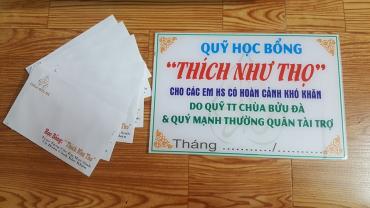 Chùa Bửu Đà: trao tặng Học bổng THÍCH NHƯ THỌ kỳ 01 năm 2025
