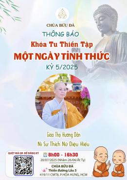 THÔNG BÁO: KHÓA TU MỘT NGÀY TỈNH THỨC THÁNG 06AL