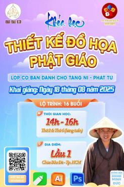 THÔNG BÁO MỞ LỚP: THIẾT KẾ ĐỒ HỌA PHẬT GIÁO CƠ BẢN