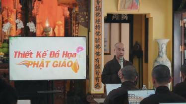 Hình ảnh buổi khai giảng lớp học: Thiết kế đồ họa Phật Giáo