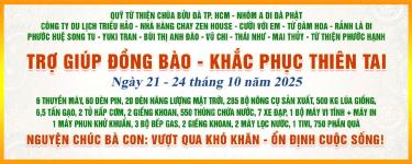 Chùa Bửu Đà: Tổng kết chương trình cứu trợ miền Bắc