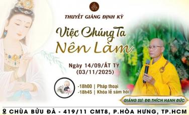 Kính mời quý Phật tử về thính pháp và tham dự Lễ Sám Hối ngày 14/09al.